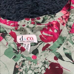 EUC Denim and Co. floral long sleeve shirt in size 2x